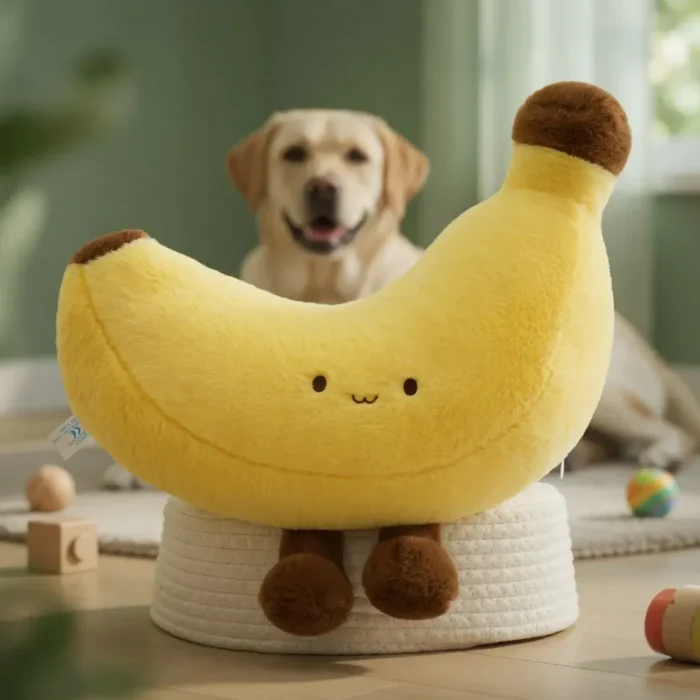 peluche-antiestres-para-perros-en-forma-de-platano Peluche Antiestrés para Perros con Forma de Plátano - Juguete Mordedor Banabite
